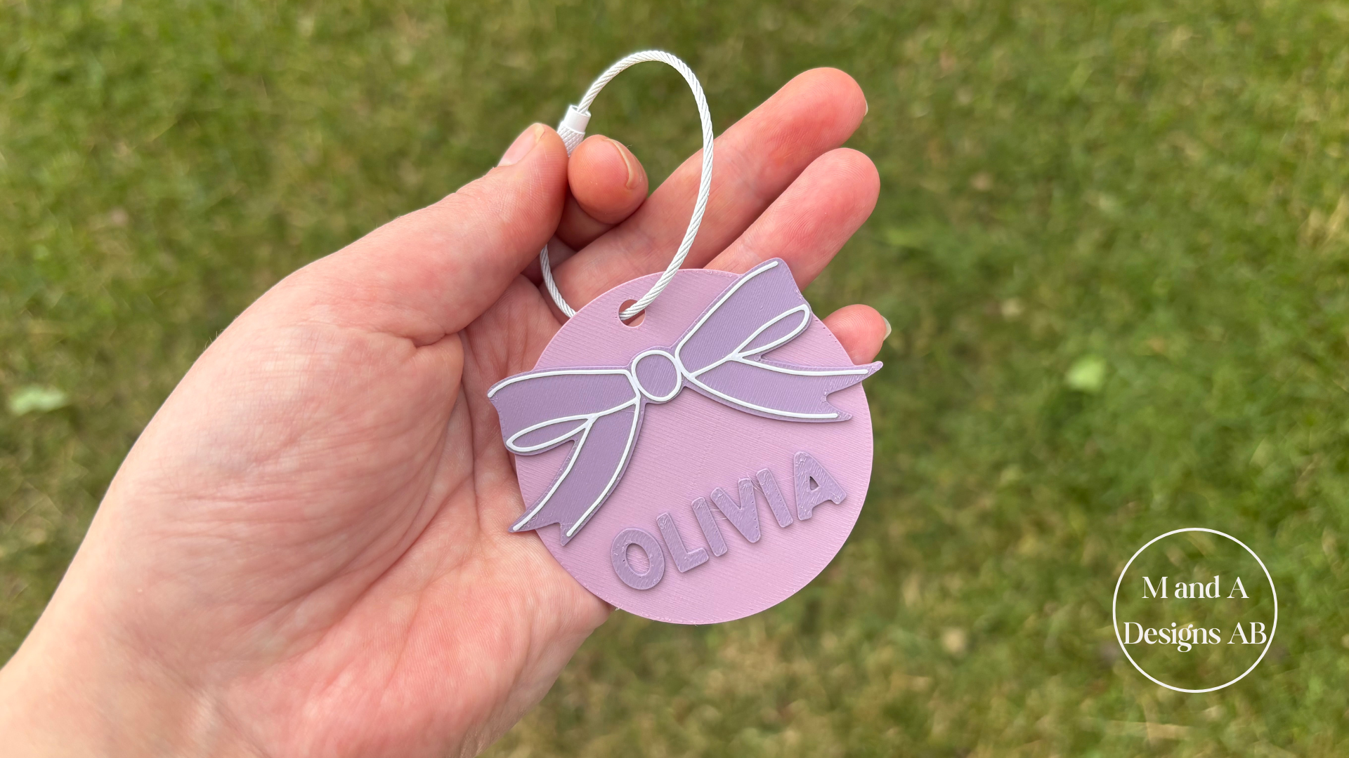 3D Printed Bow Bag Tag