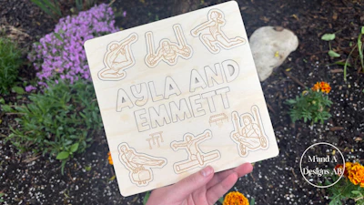 Gymanstics Colour Me Name Puzzle