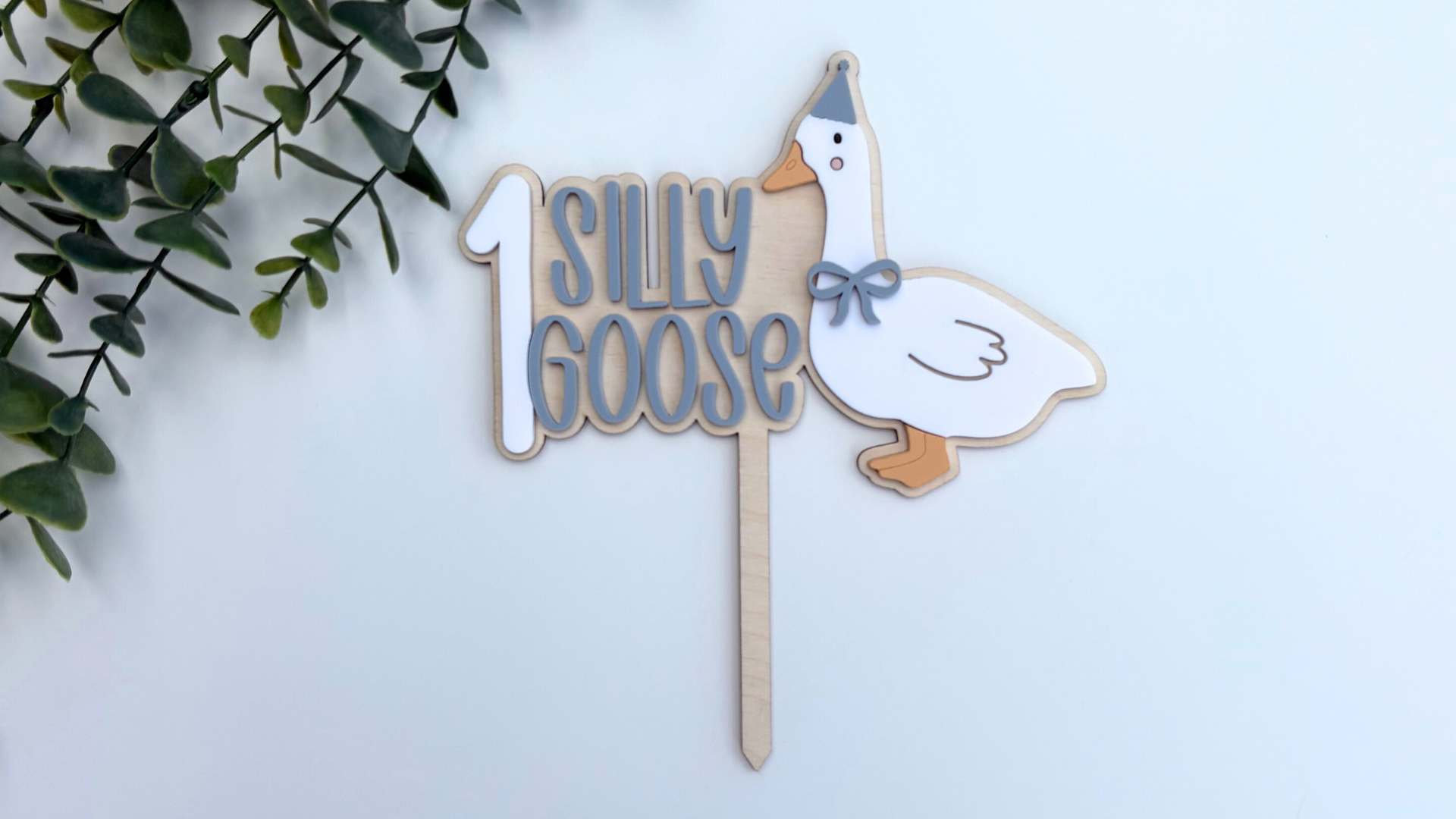 '1' Silly Goose Cake Topper