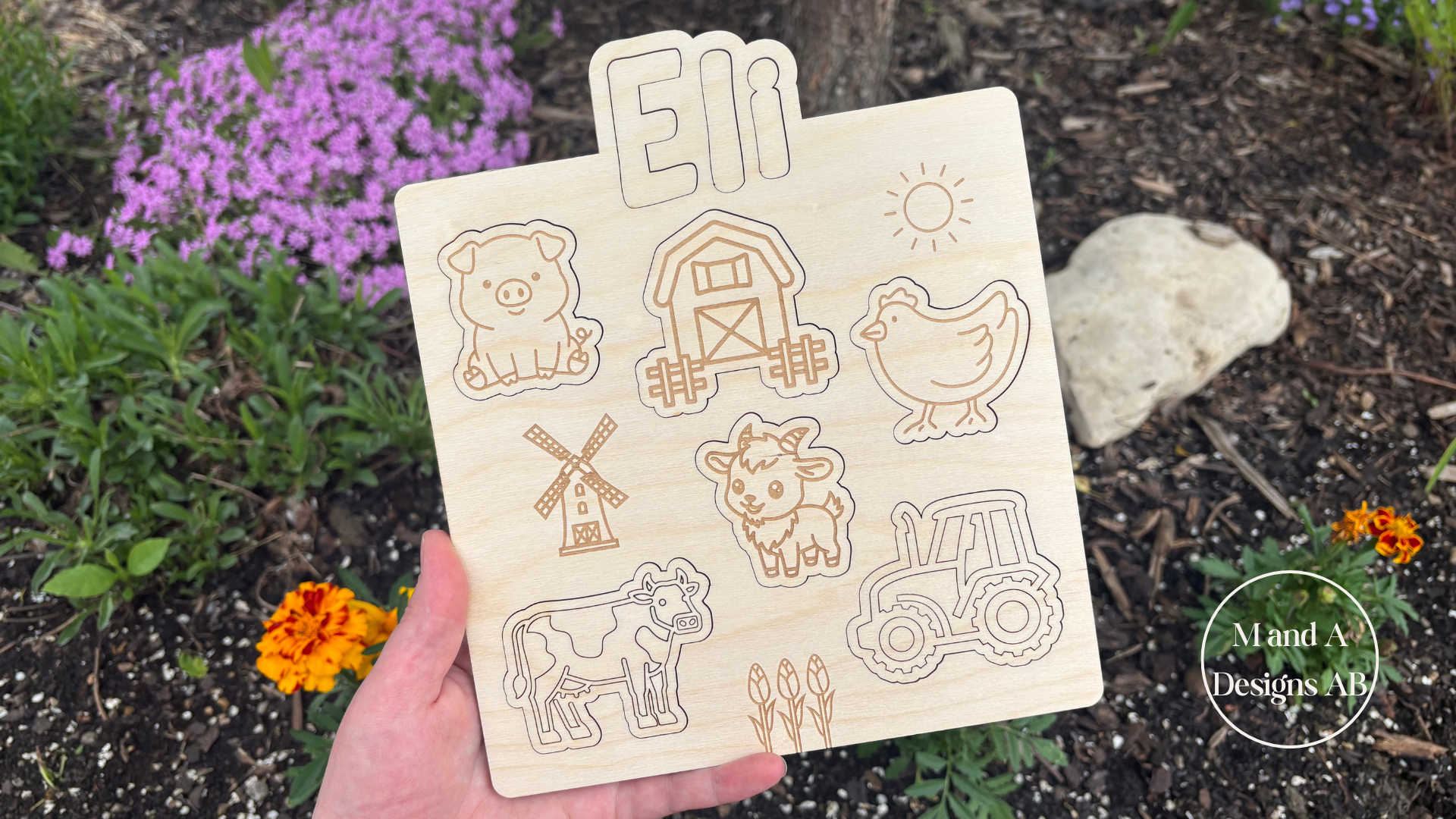 Farm Colour Me Name Puzzle
