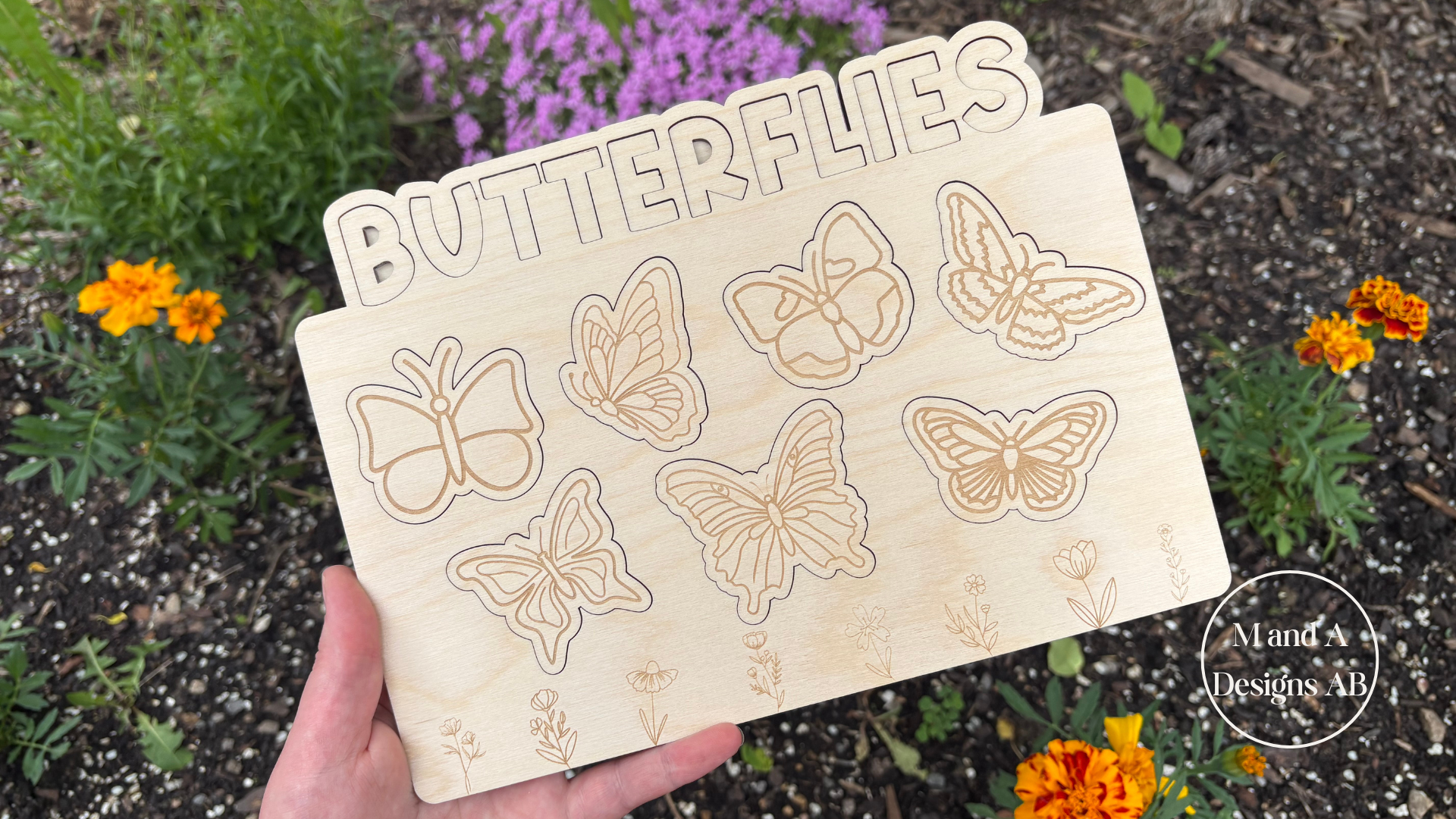 Butterfly Colour Me Name Puzzle