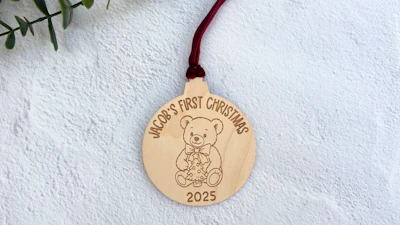 Circle Bear Ornament