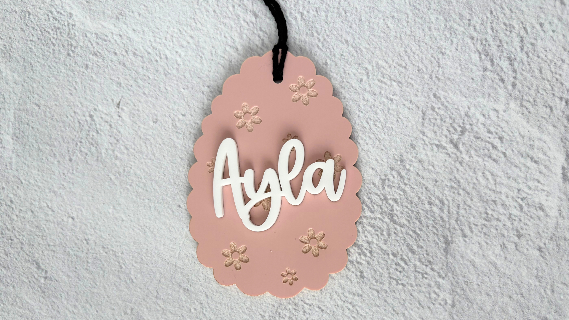 Floral Scallop Egg Tag