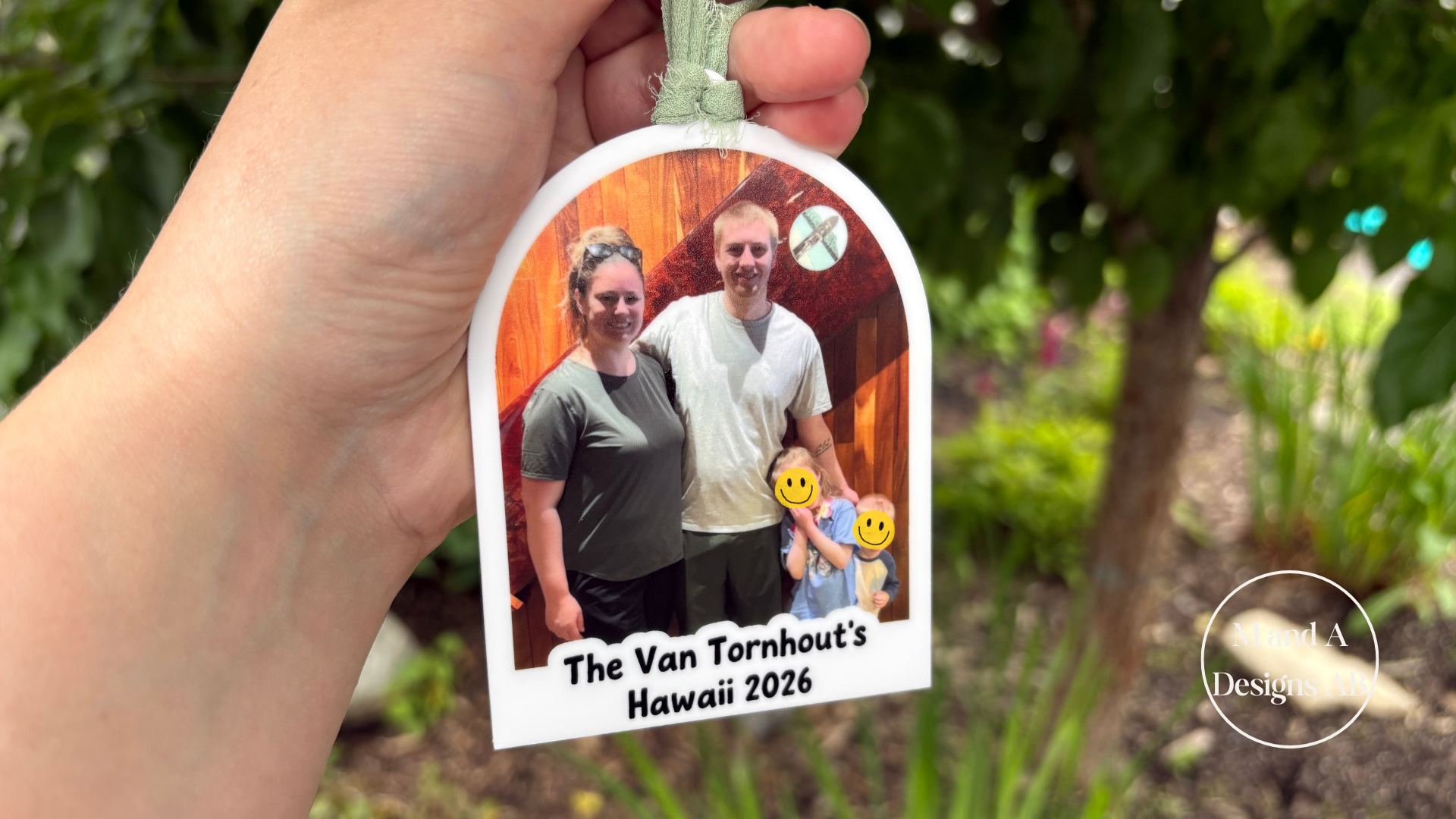 Arch Photo Ornament UV Print and Cut