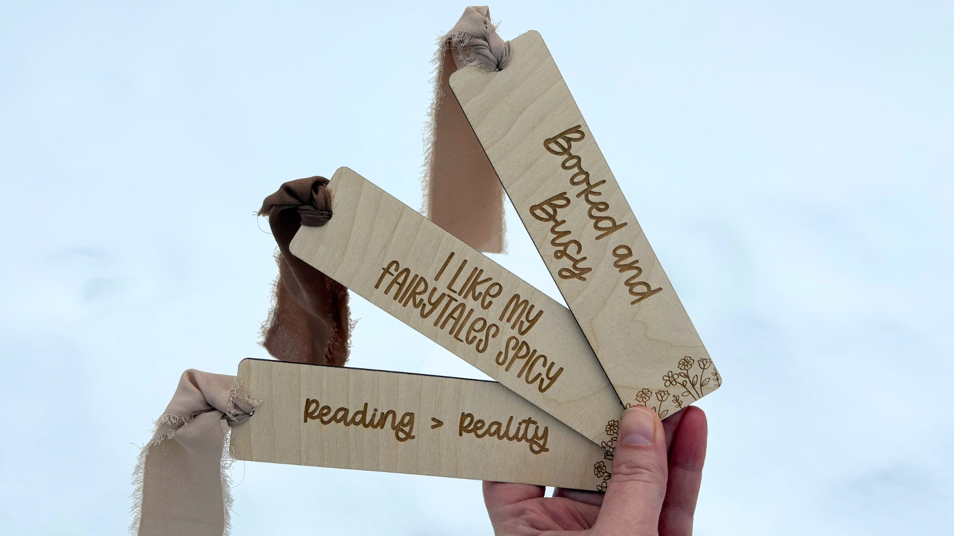 Floral Horizontal Text Bookmark