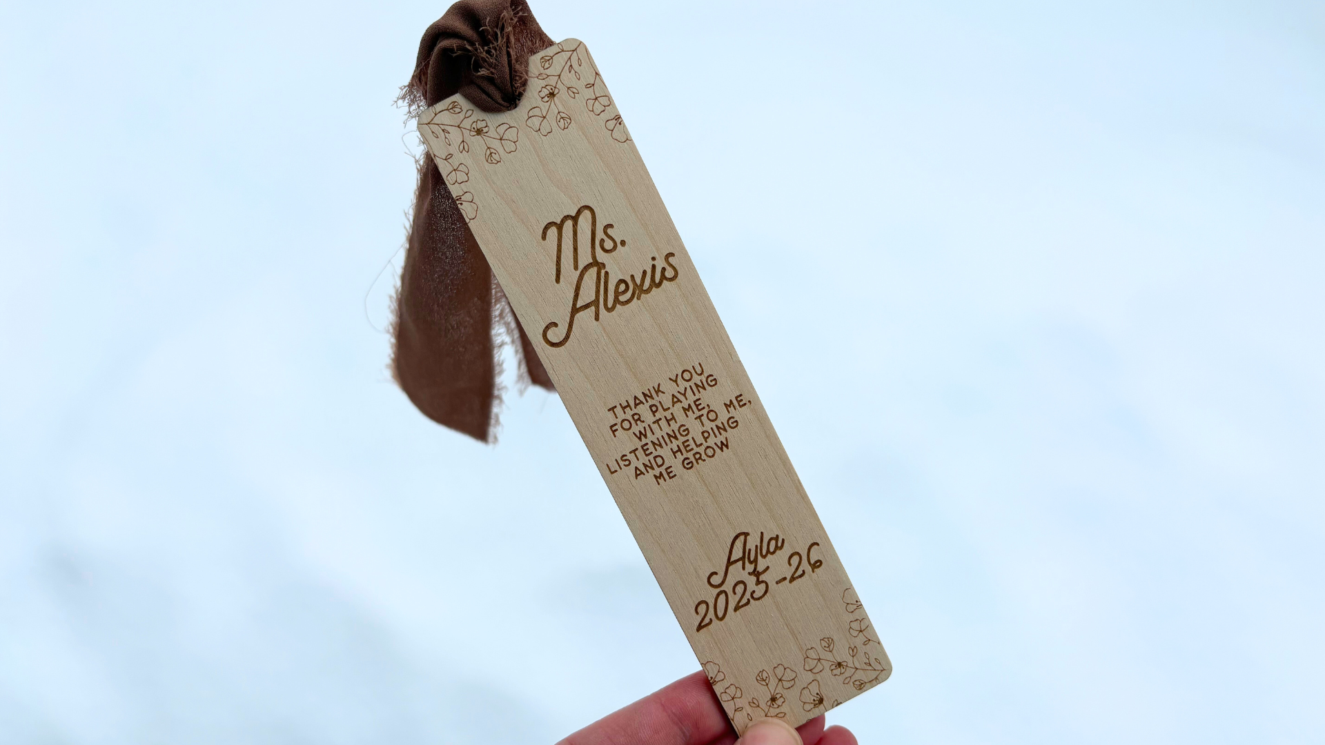 Floral Teacher Bookmark