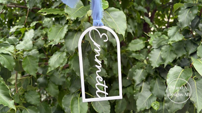 Single Layer Stocking Name Tag