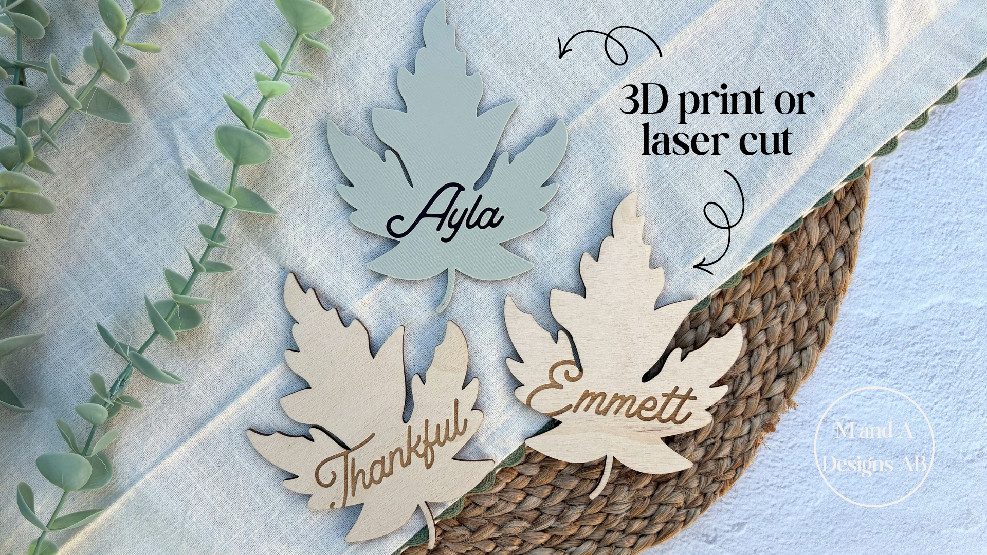 Leaf Thanksgiving Place Card