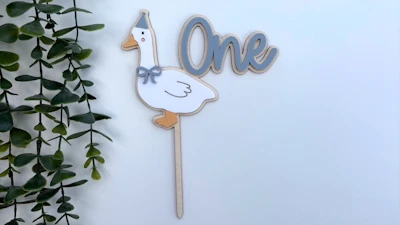 'One' Silly Goose Cake Topper