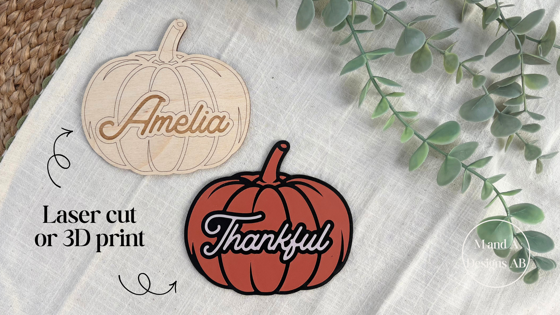Pumpkin Thanksgiving Place Card