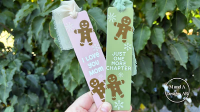 Christmas Gingerbread UV Print Bookmark
