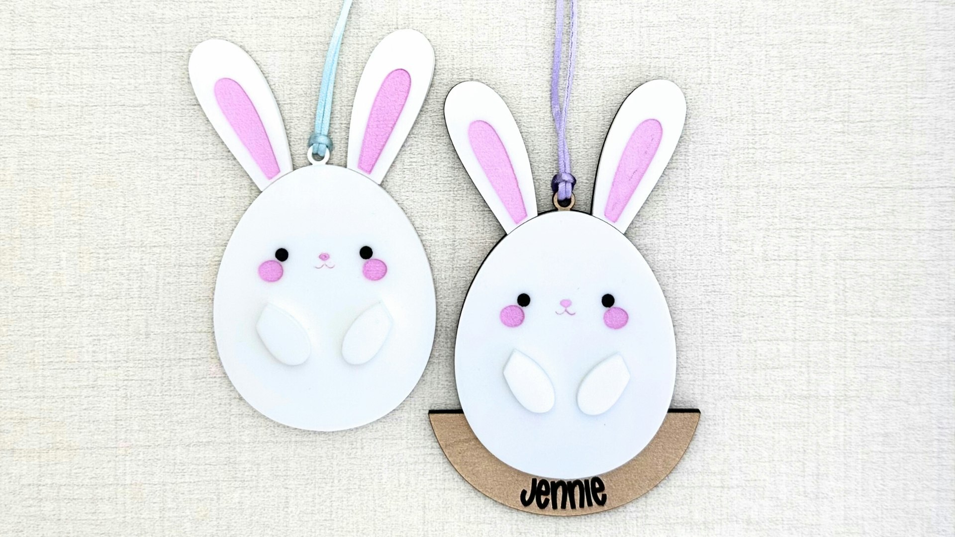 Spring Bunny Egg Tag Ornament