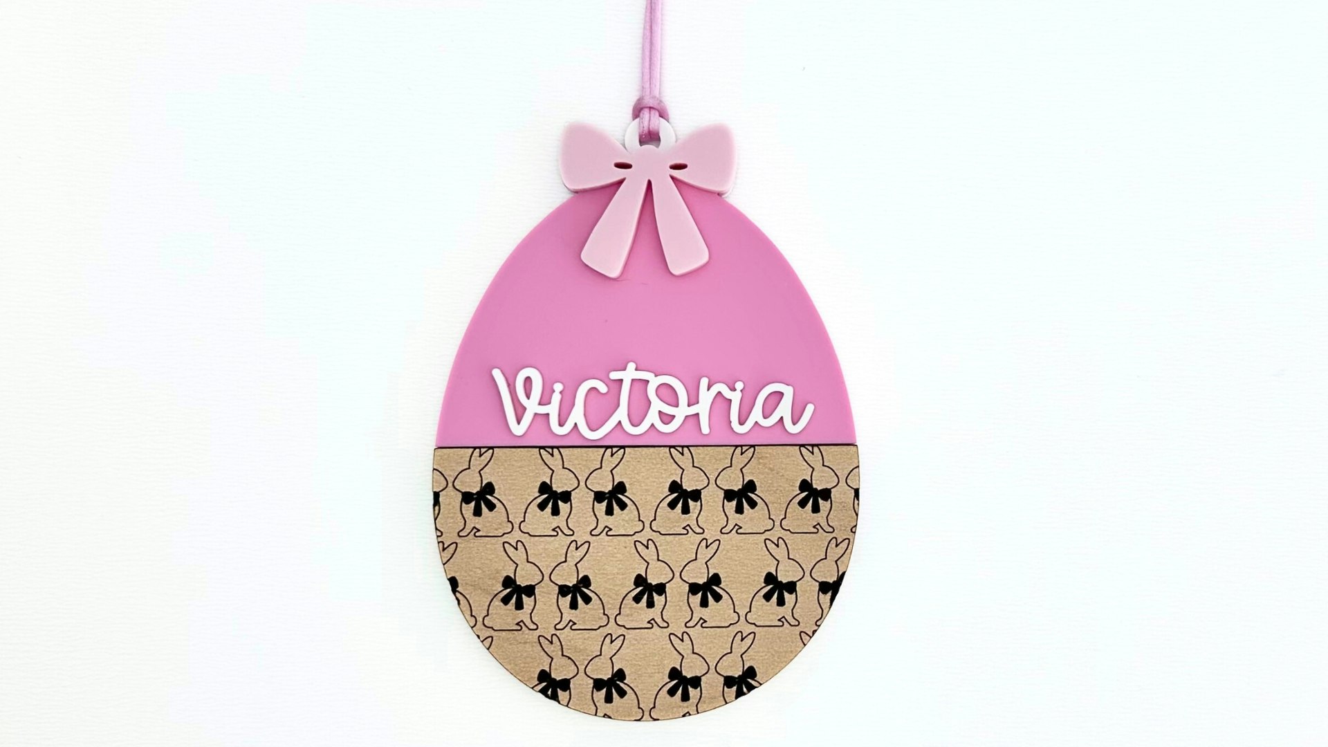 Personalized Bunny Easter Egg Tag