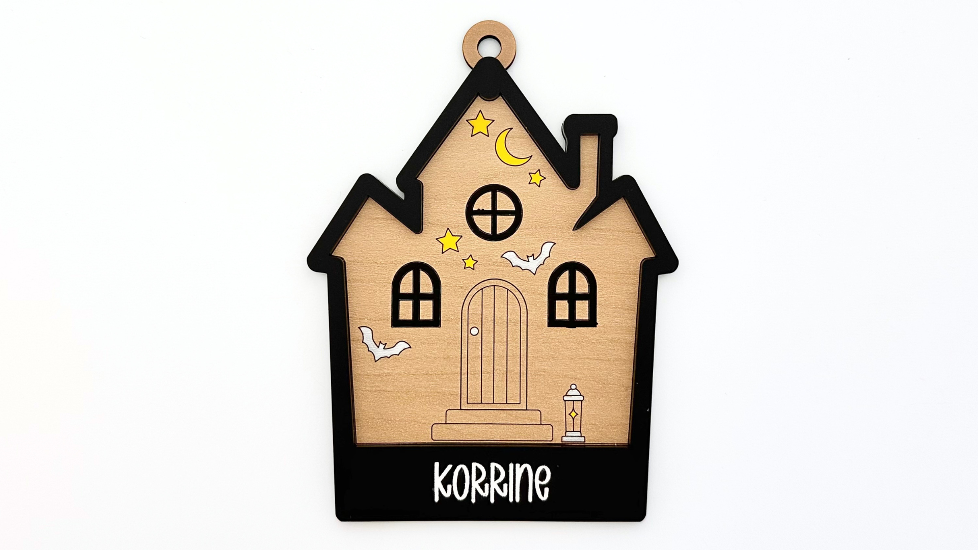 Personalized Haunted House Bag Tag