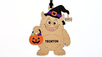 Halloween Monster Bag Tag