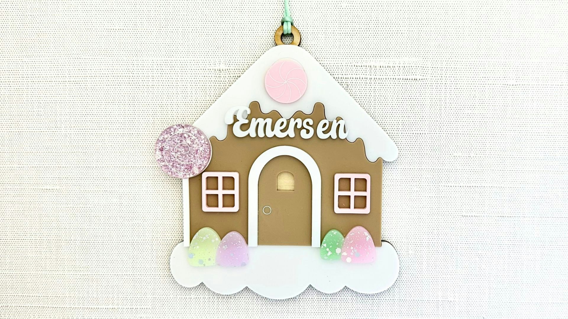 Personalized Gingerbread House Ornament Tag