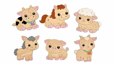 DIY Farm Animal Coloring Kit