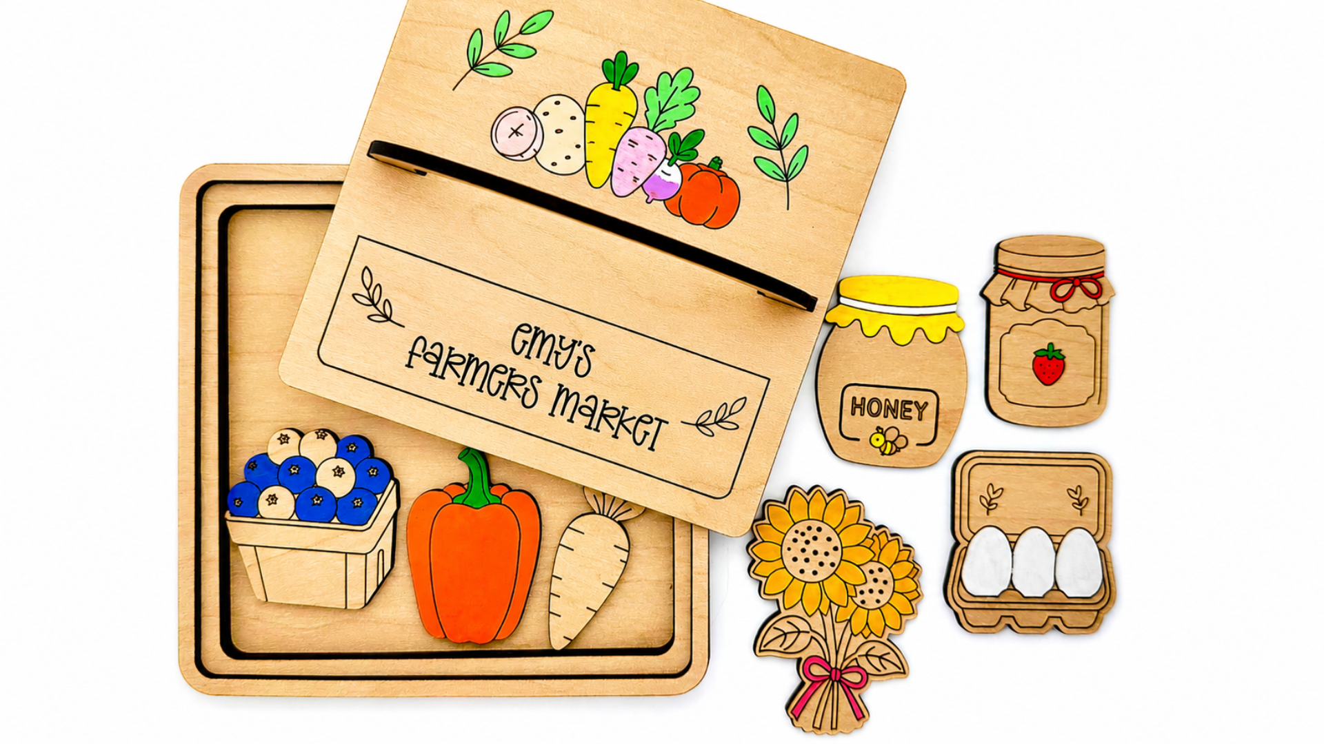 DIY Farmer's Market Basket Coloring Set