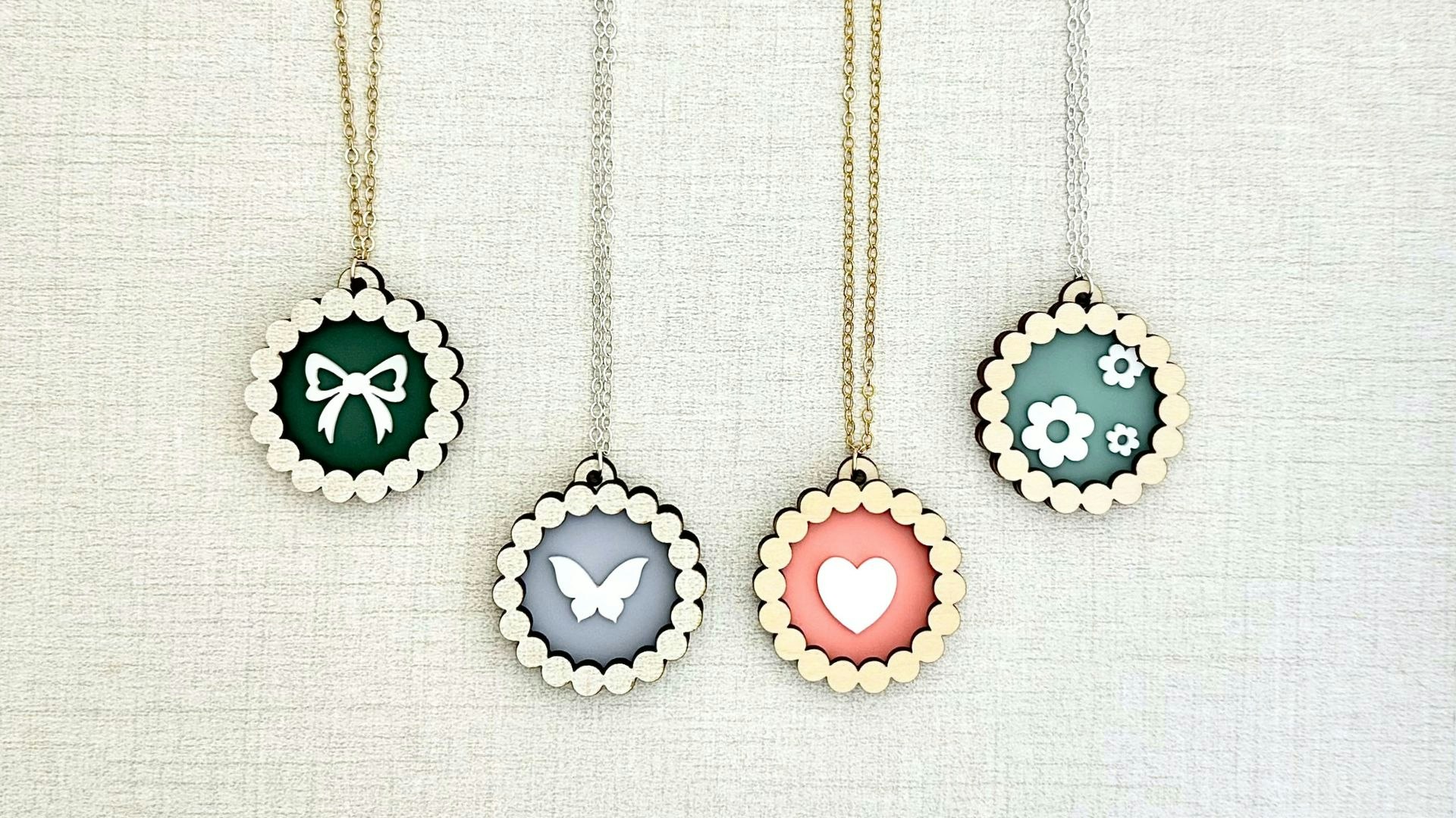 Scallop Inlay Pendant with Accents