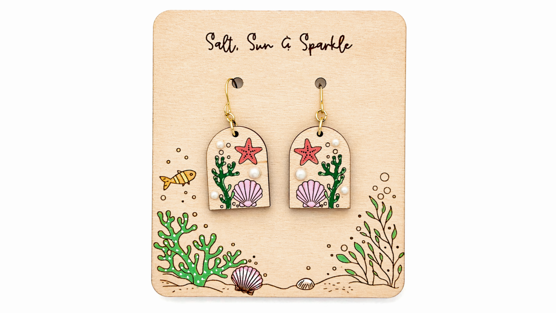 Tide Pool Earrings and Card