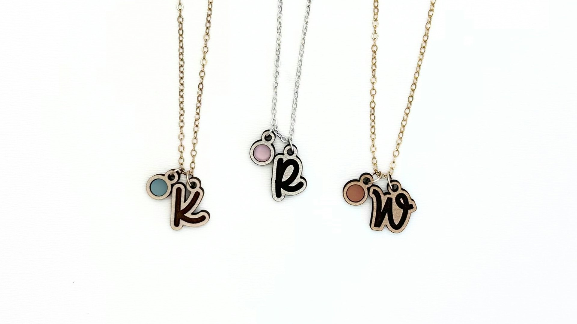 Engraved Initial Pendant with Circle Charm