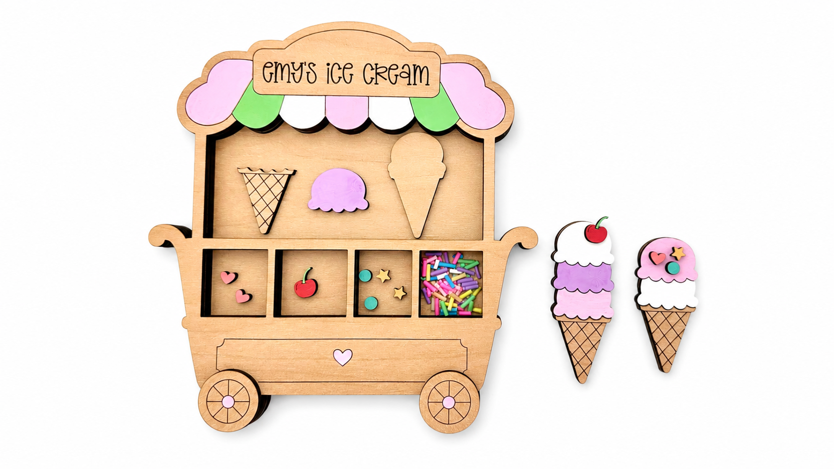 DIY Ice Cream Cart Coloring Set