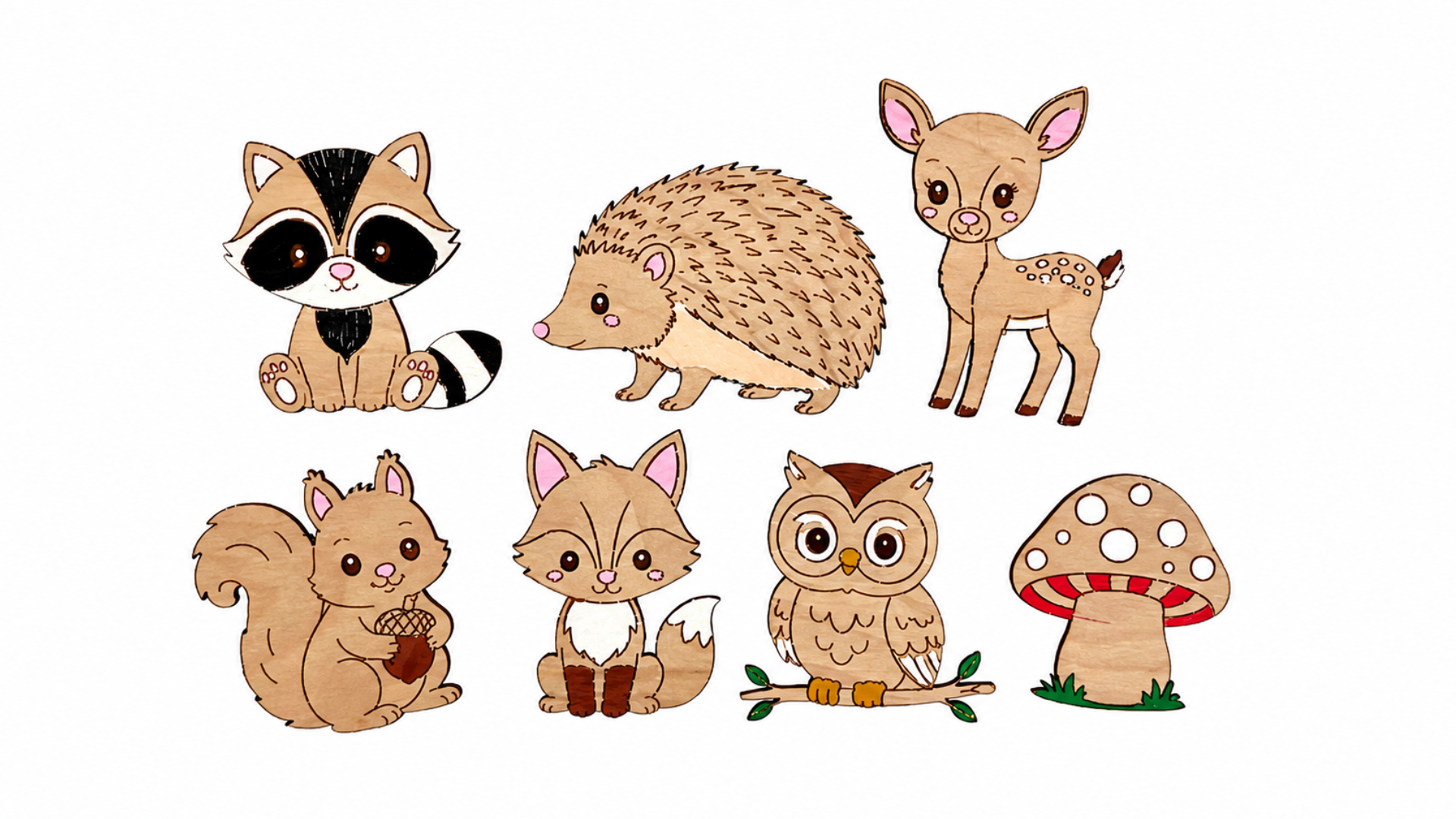 DIY Woodland Animals Coloring Kit