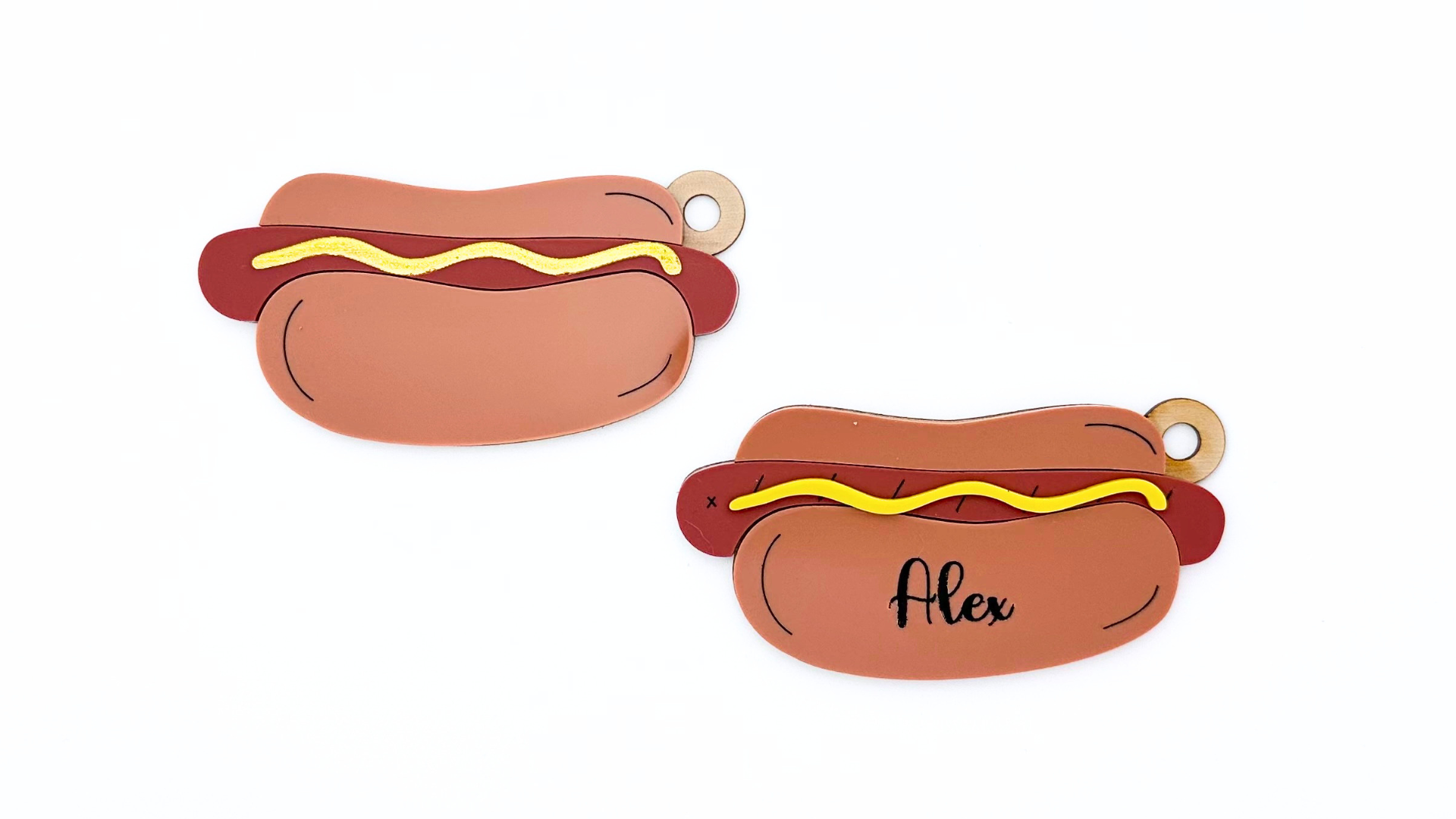 Hot Dog Keychain