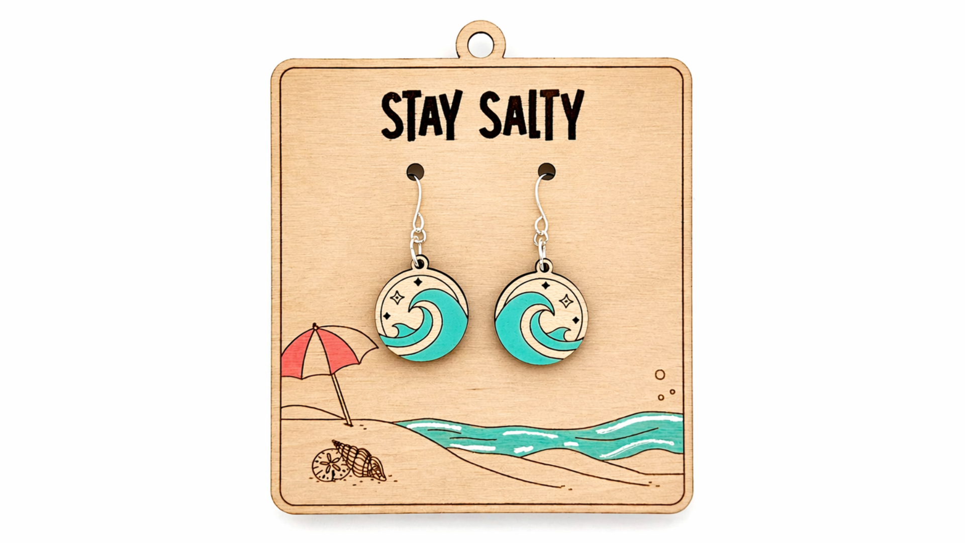Wave Earrings and Seaside Earring Card