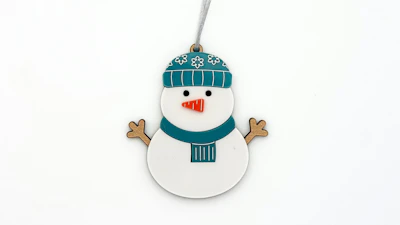 Snowman with Beanie Ornament