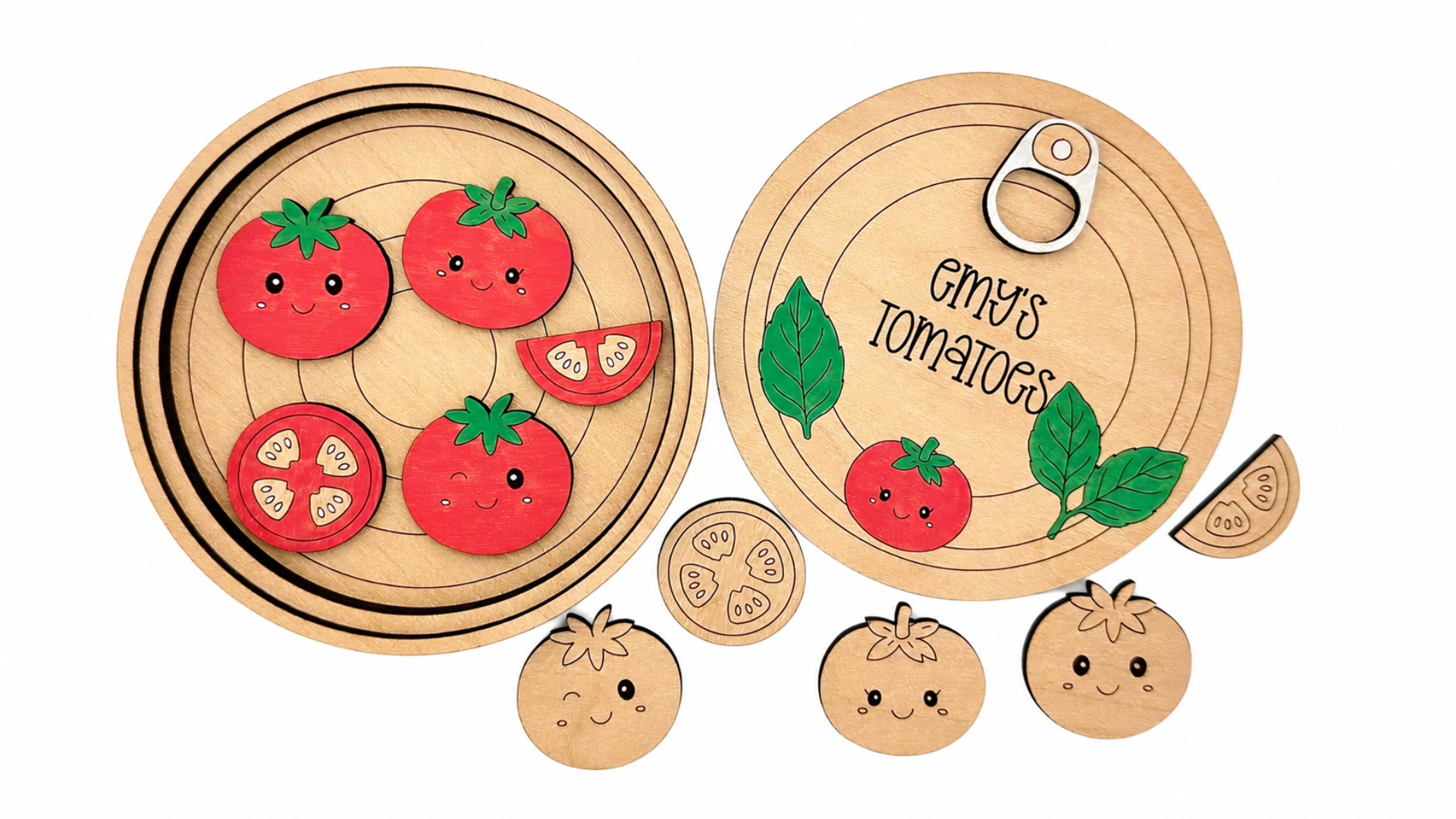 DIY Tomatoes in a Can Coloring Set