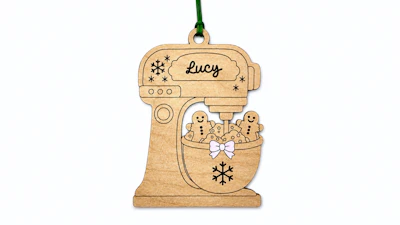 Holiday Baking Stand Mixer Ornament Tag