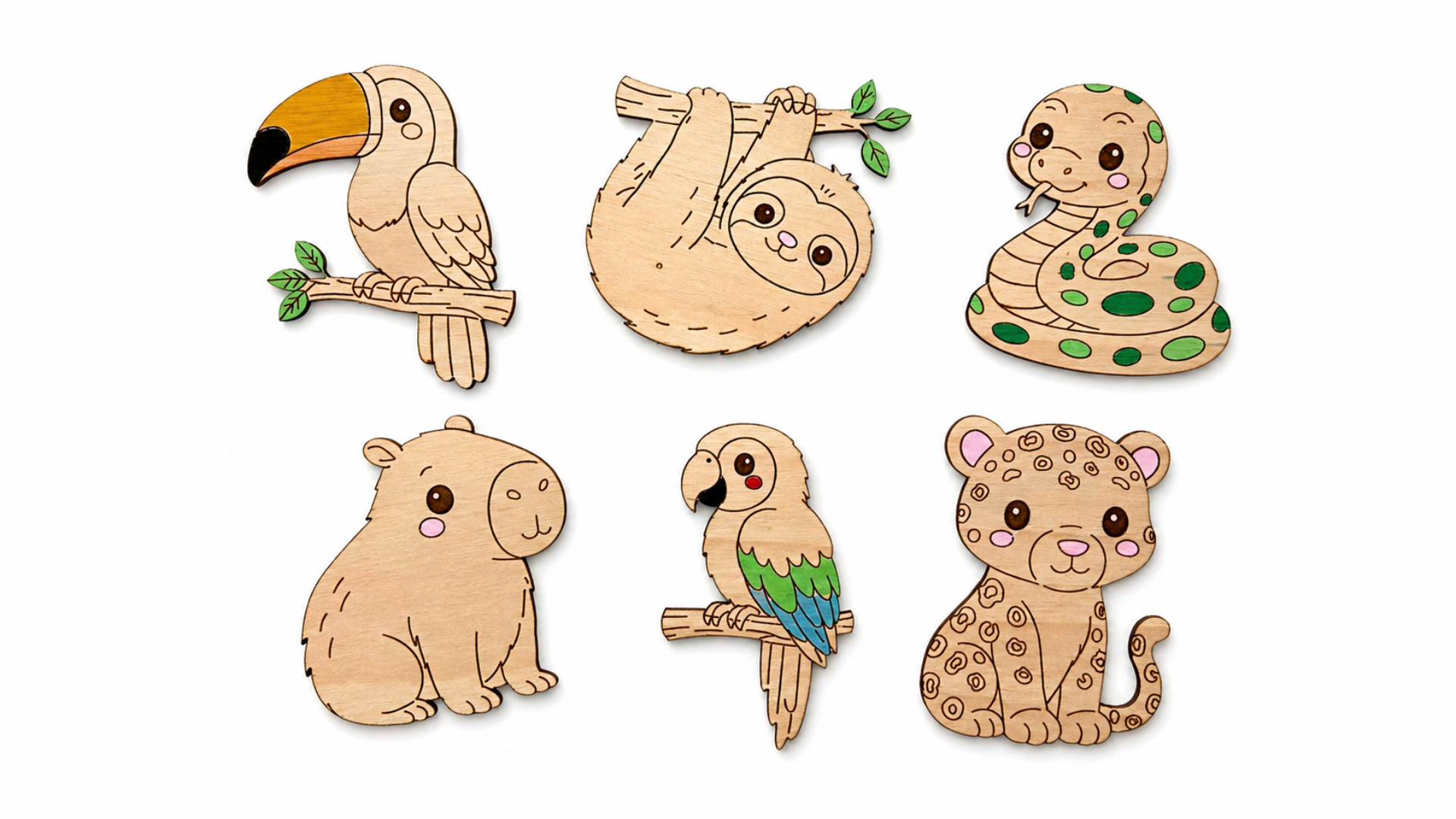 Rainforest Animal DIY Coloring Kit