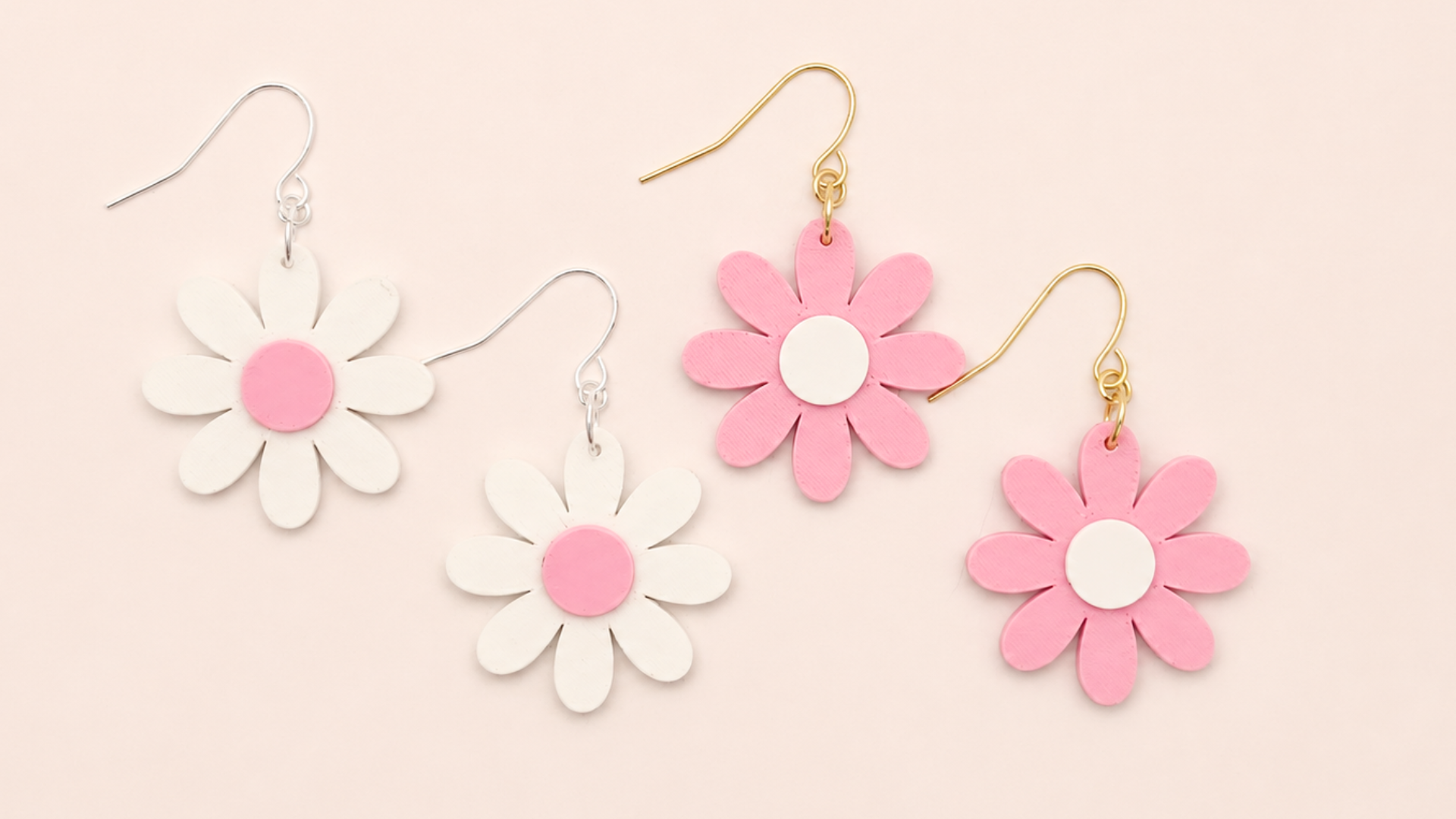 3D Daisy Earrings