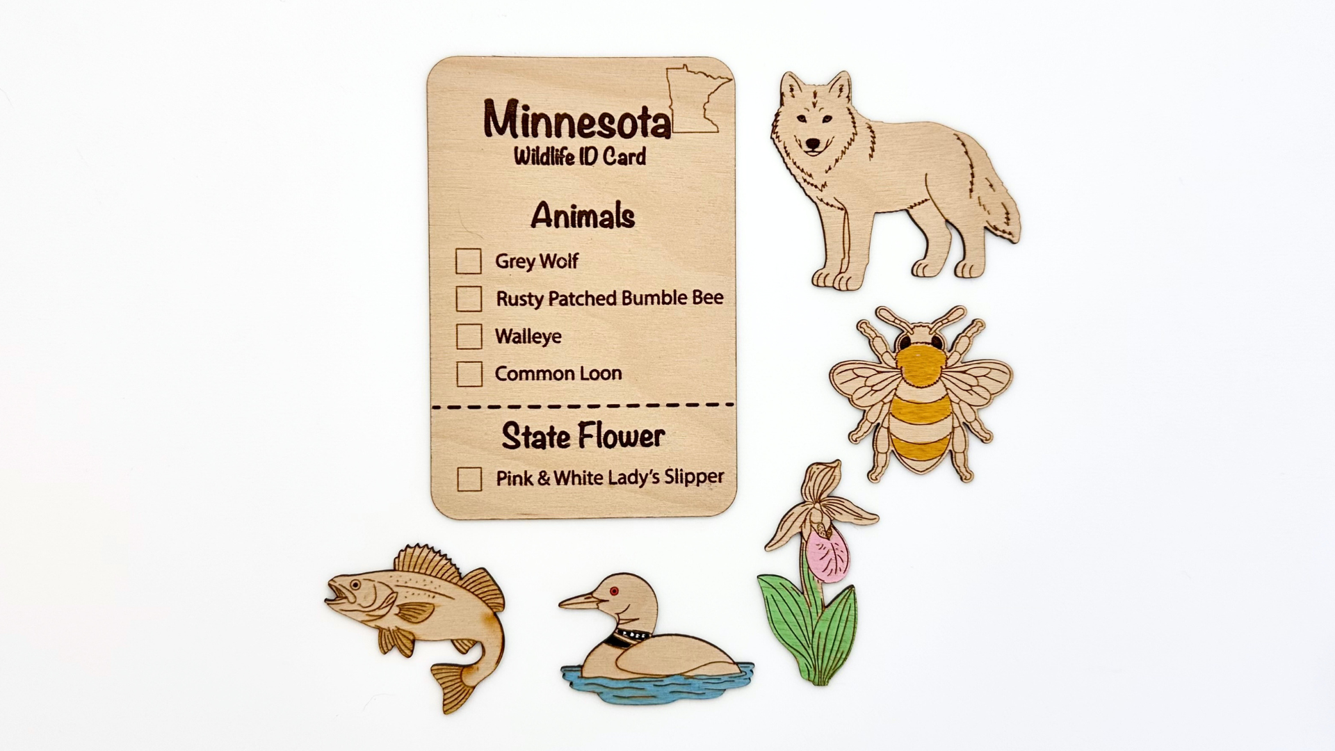 DIY Minnesota Animal Coloring Set
