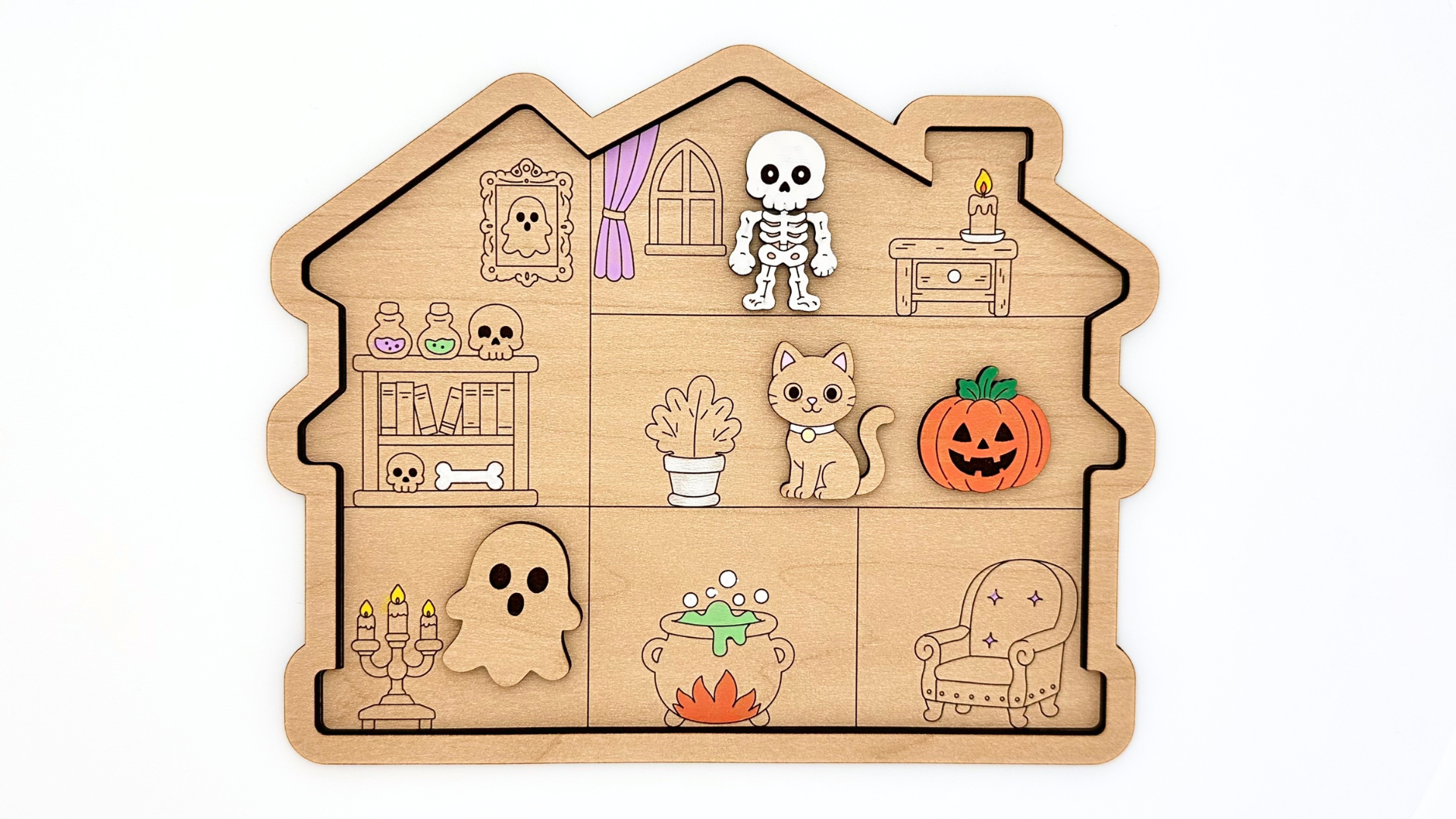 DIY Haunted House Coloring Set