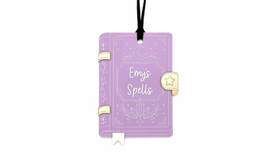 Spell Book Bag Tag