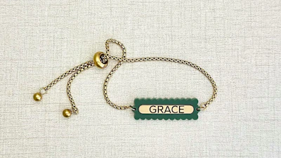 Personalized Scallop Bracelet Tag
