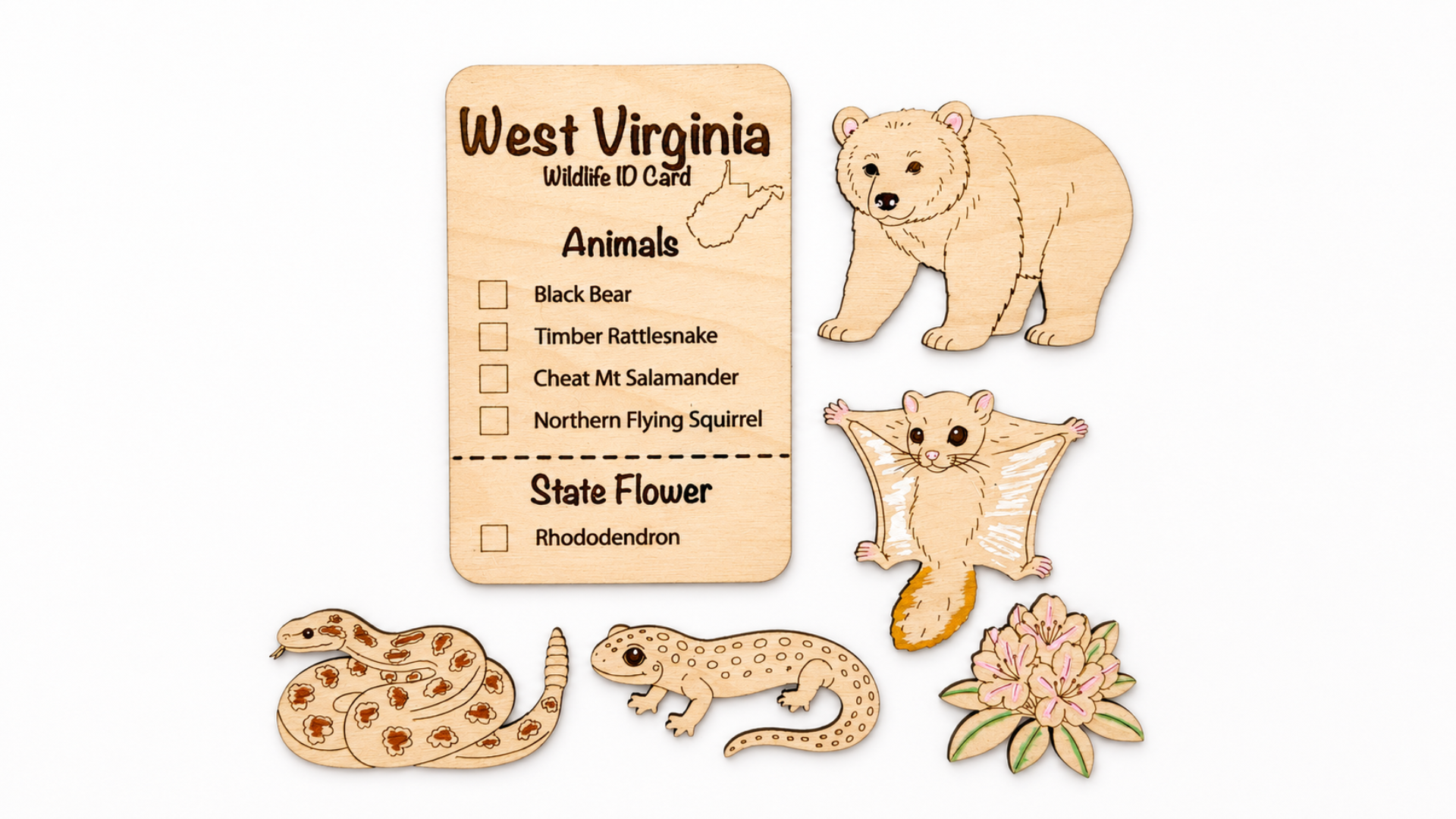 DIY West Virginia Animal Coloring Kit
