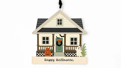 UV Print Haunted House Ornament
