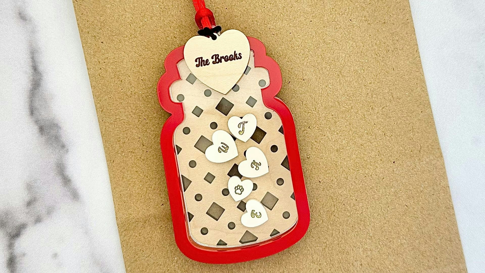 Valentine's Jar Shaker Tag