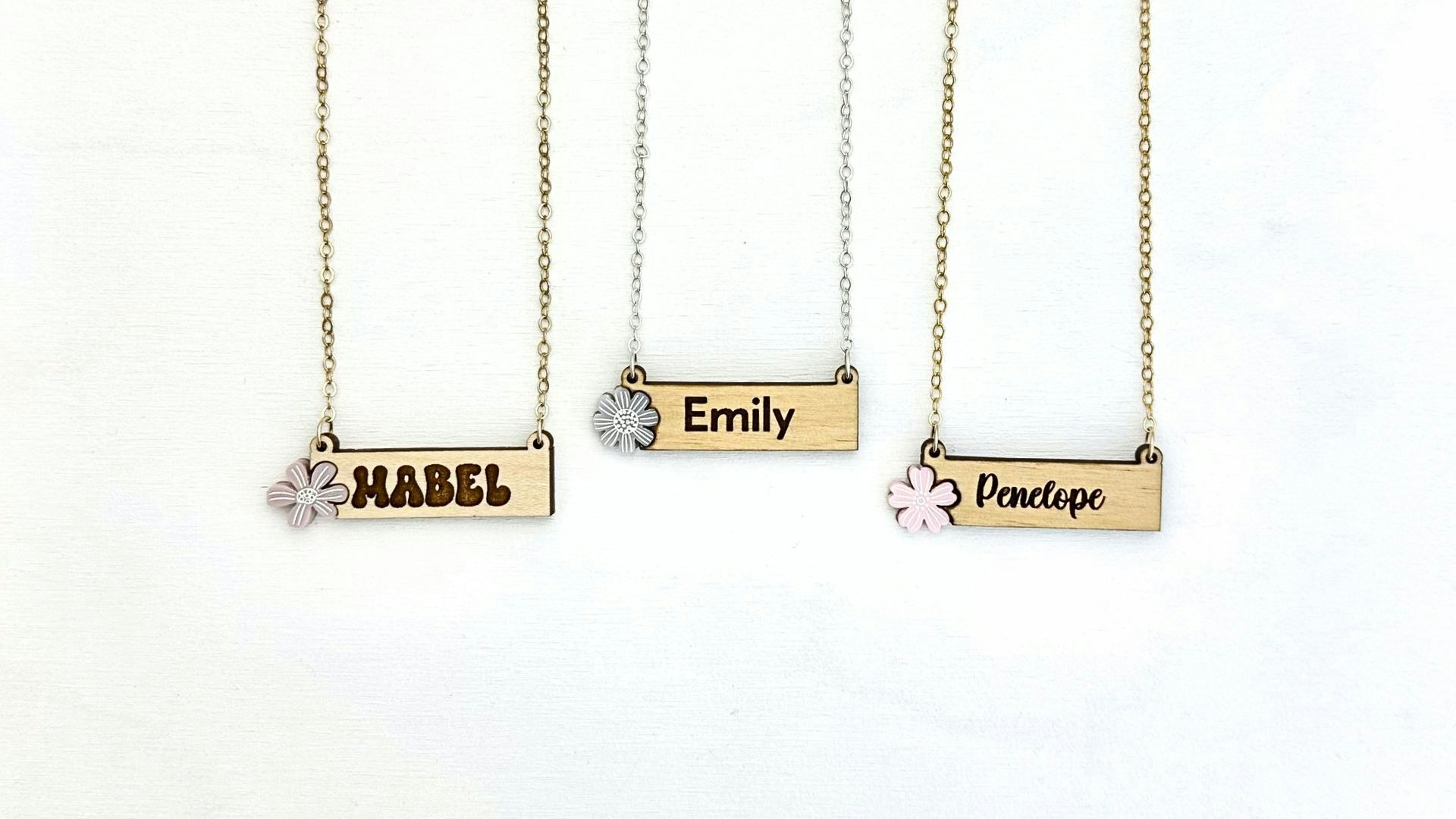 Personalized Wildflower Pendant