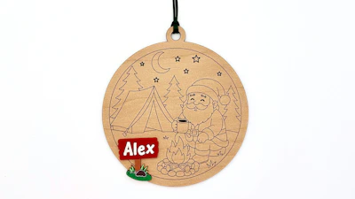 Santa Camping Ornament