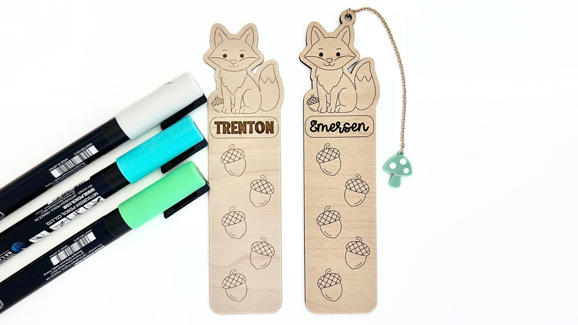Personalized Fox Bookmark