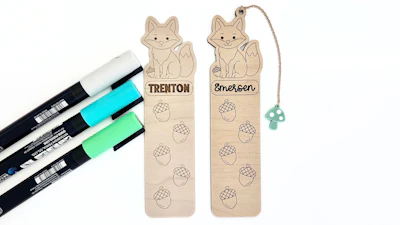 Personalized Fox Bookmark