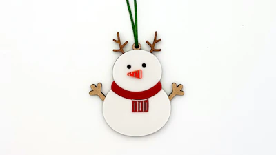 Reindeer Snowman Ornament