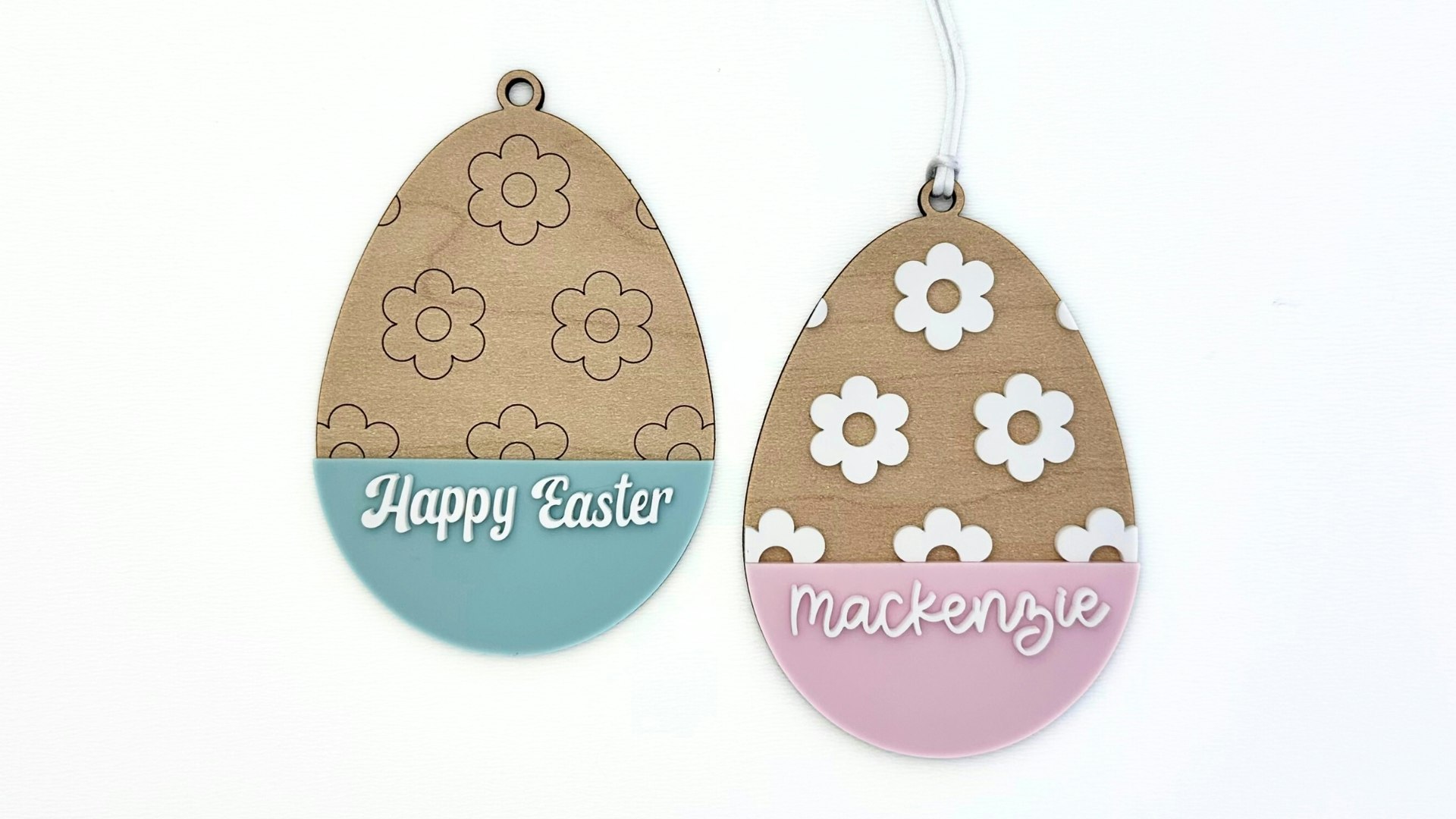 Floral Egg Basket Tag