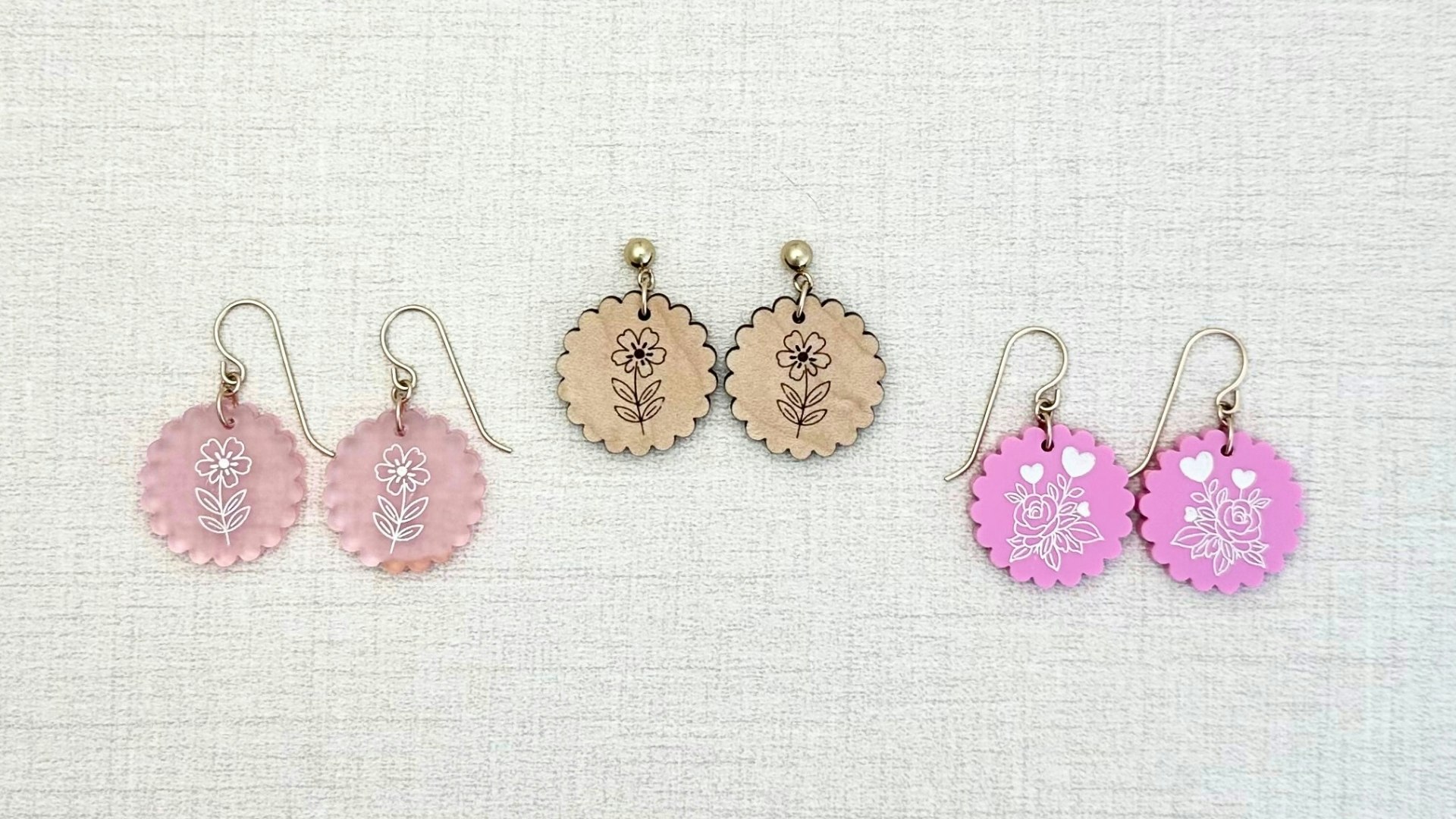 Scallop Floral Earrings