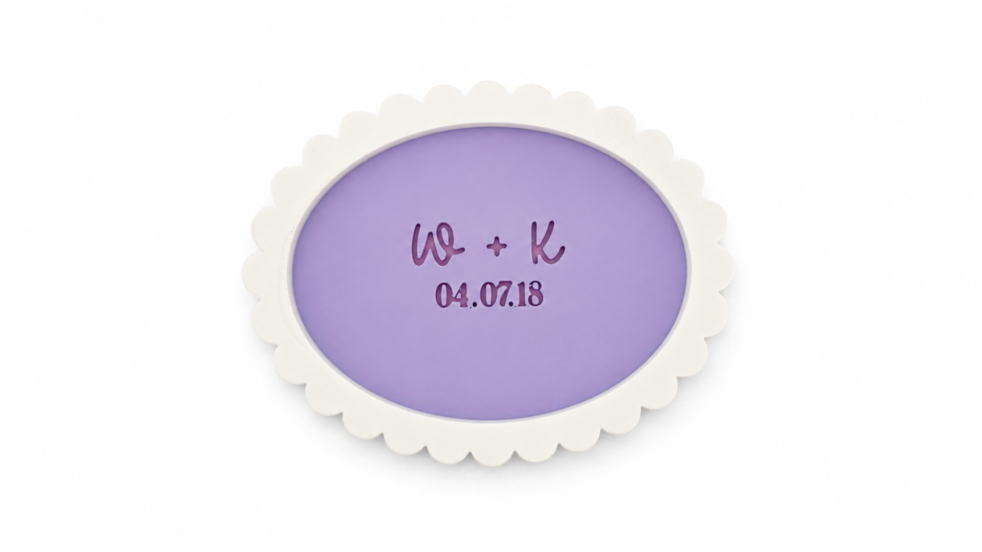 3D Scallop Initial Jewelry Tray