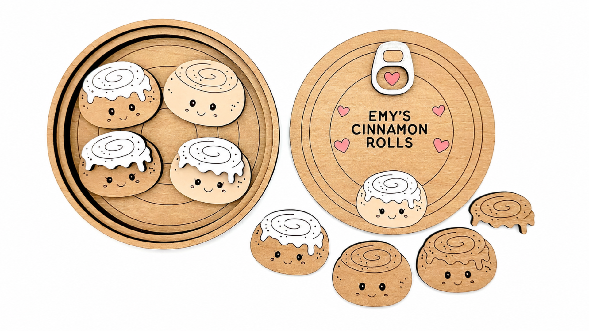 DIY Cinnamon Rolls in a Tin Coloring Set